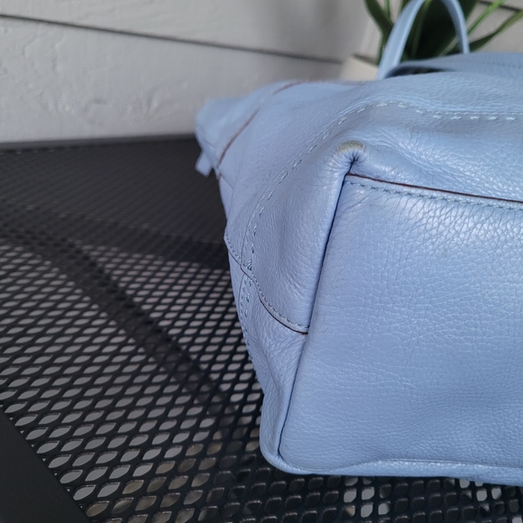 Tory Burch Amalie Tote with Brushed Gold Logo Charm - Picture 7 of 13